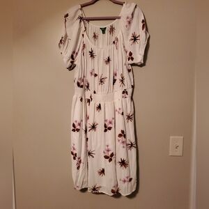 Dips (from Krogers) white dress with flowers, size 1X